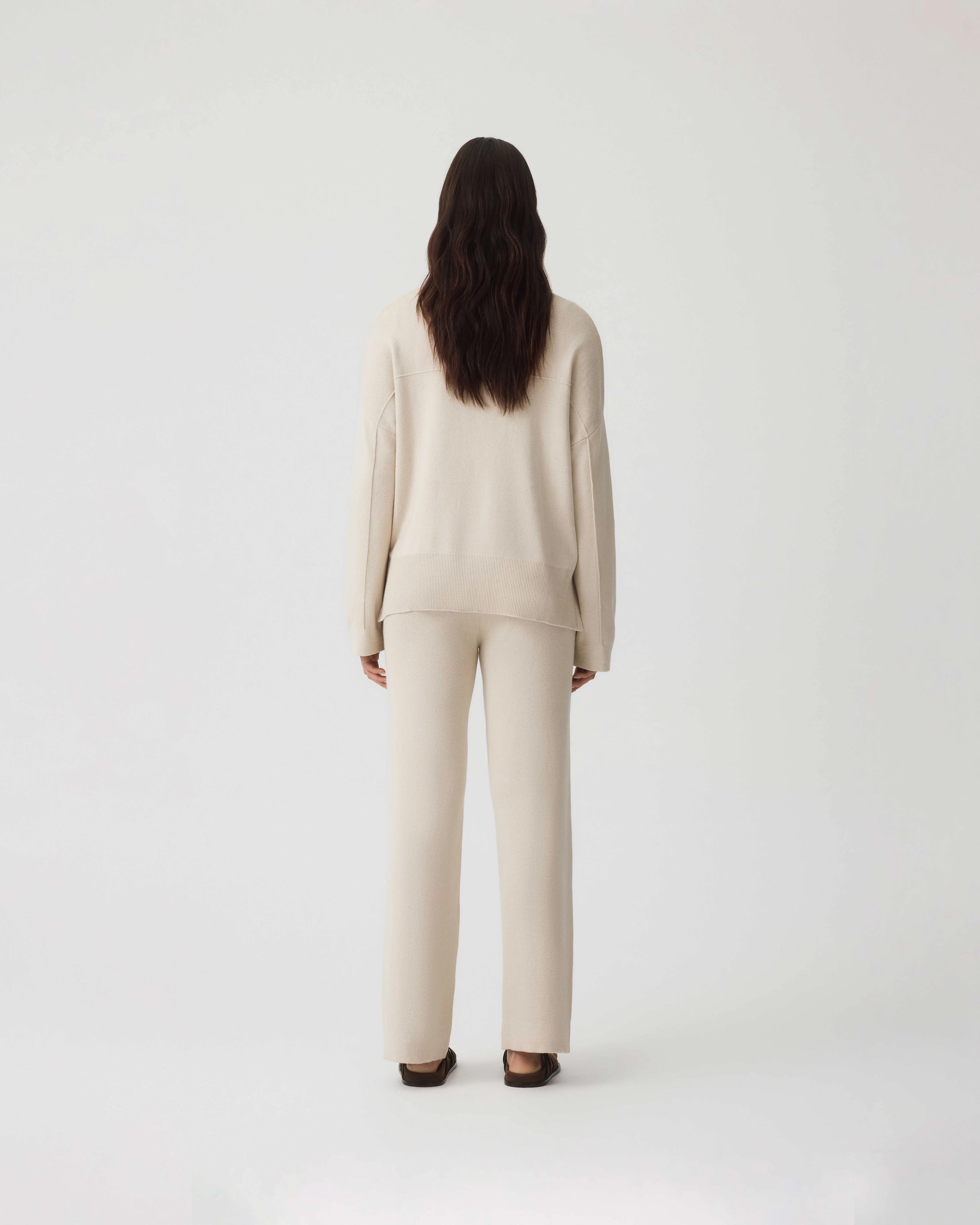 Cotton Cashmere Pant - Cloud - Image 3