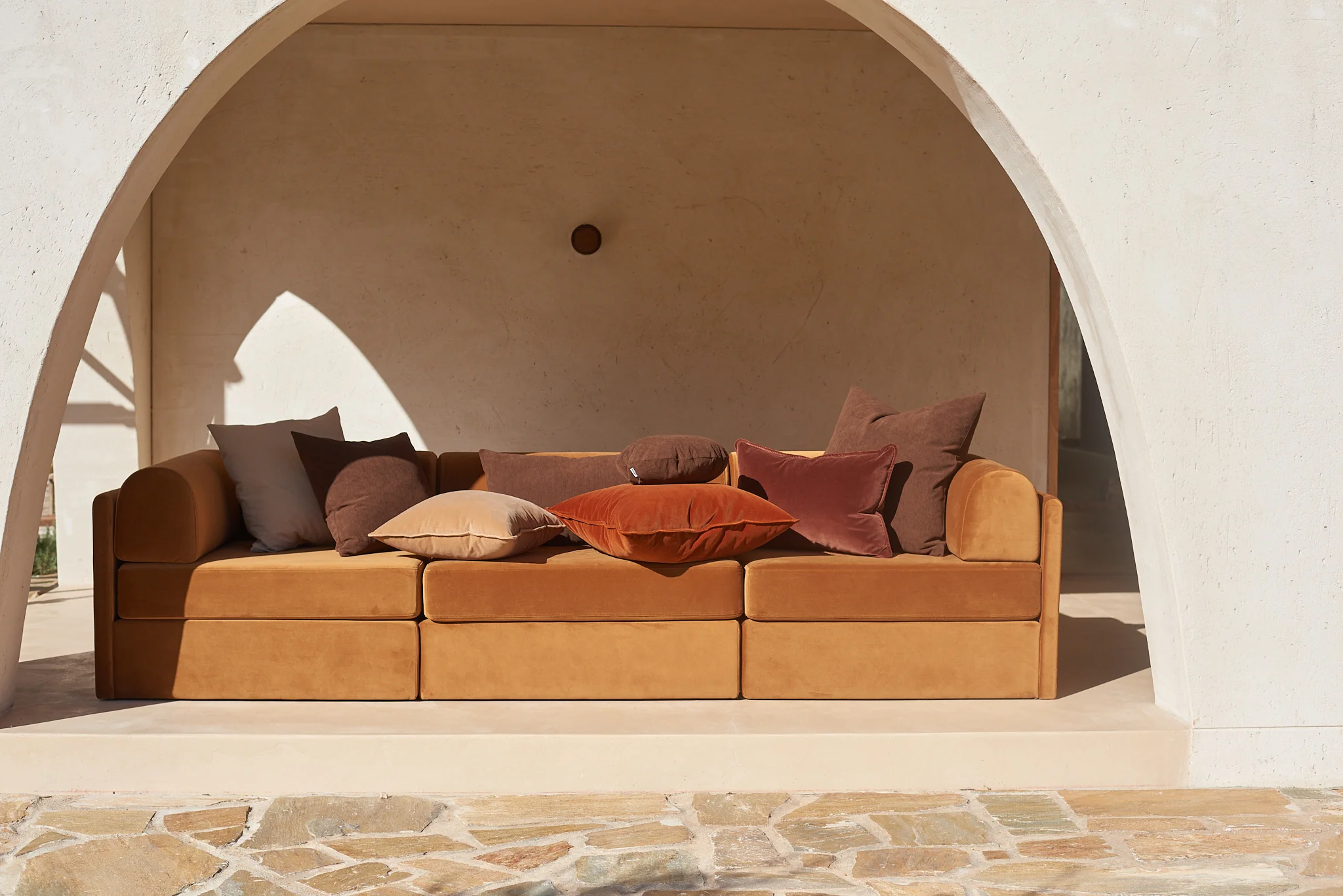 Lumbar Velvet - Chestnut Cushion - Image 2